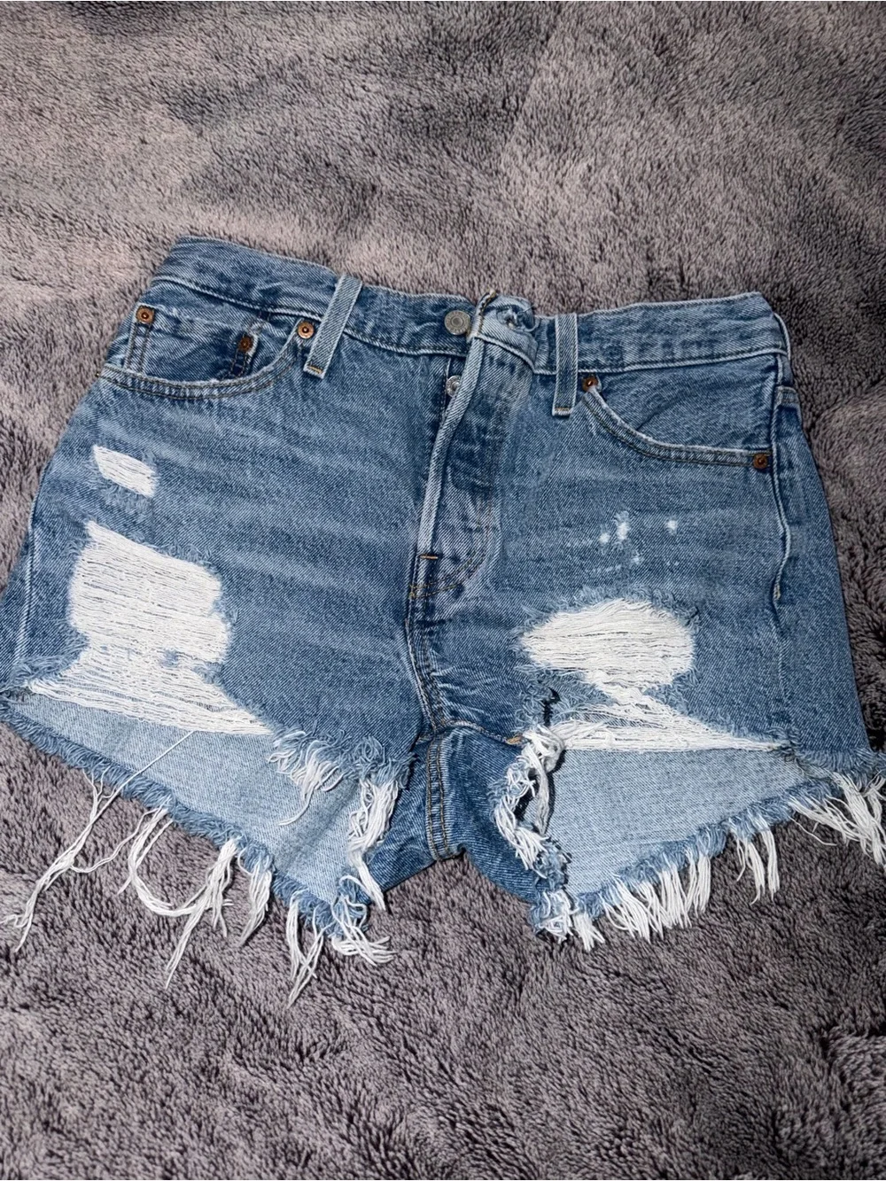 Levi’s 501 Distressed Denim Cutoff Shorts